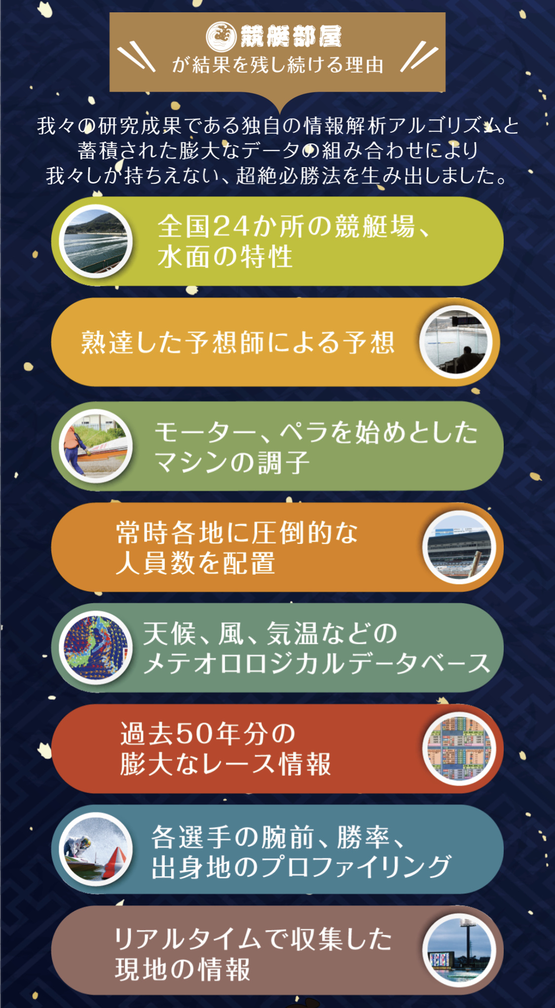 競艇部屋の8つのアルゴリズム
